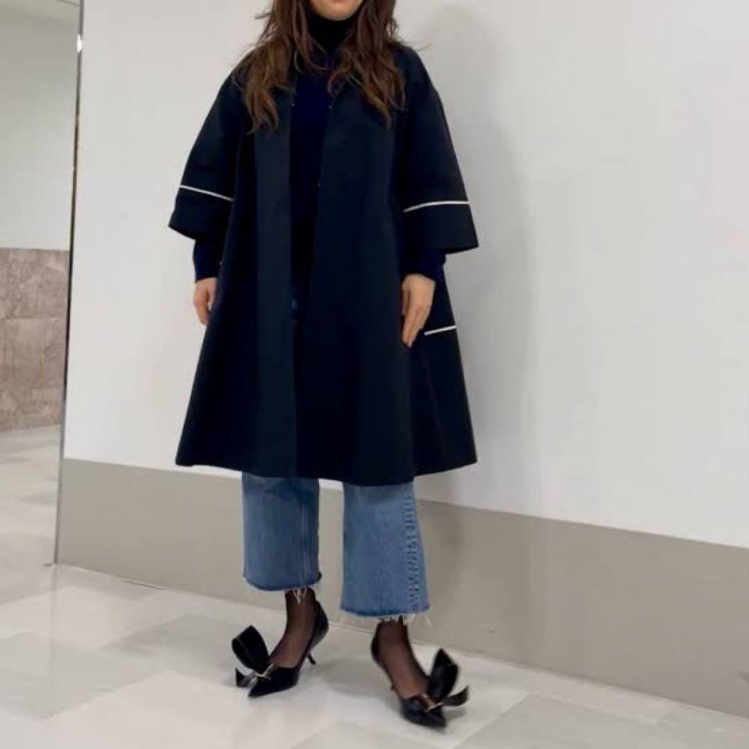 美品 KEI SUZUKI ケイスズキ コート DYUMA-デュマ- ネイビー - メルカリ