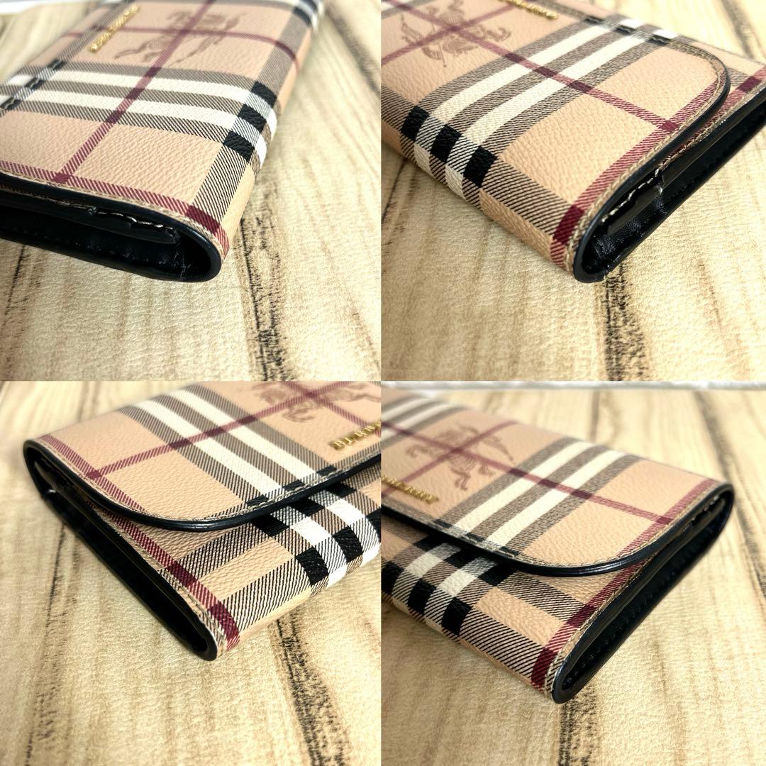 ✨美品✨バーバリー ノバチェック ホースロゴ 長財布 箱付き - メルカリ