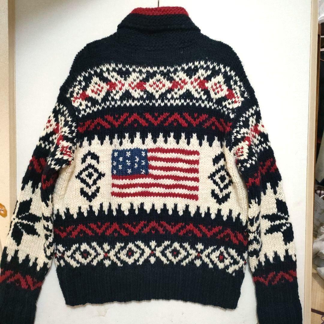 ラルフローレン カウチンセーター カーディガン POLO sport 星条旗