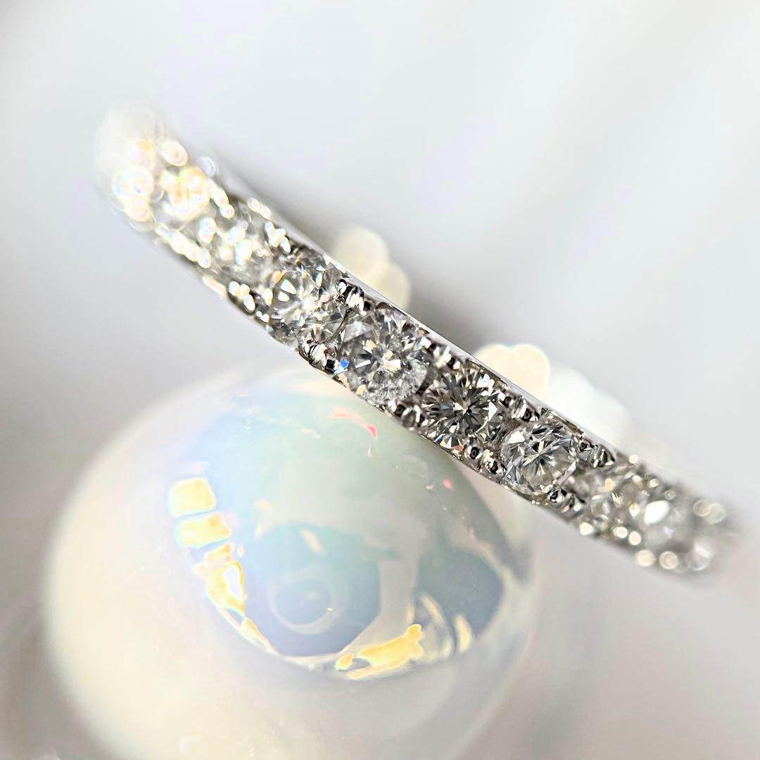 良質天然ダイヤモンド　0.50ct PT950 エタニティリング