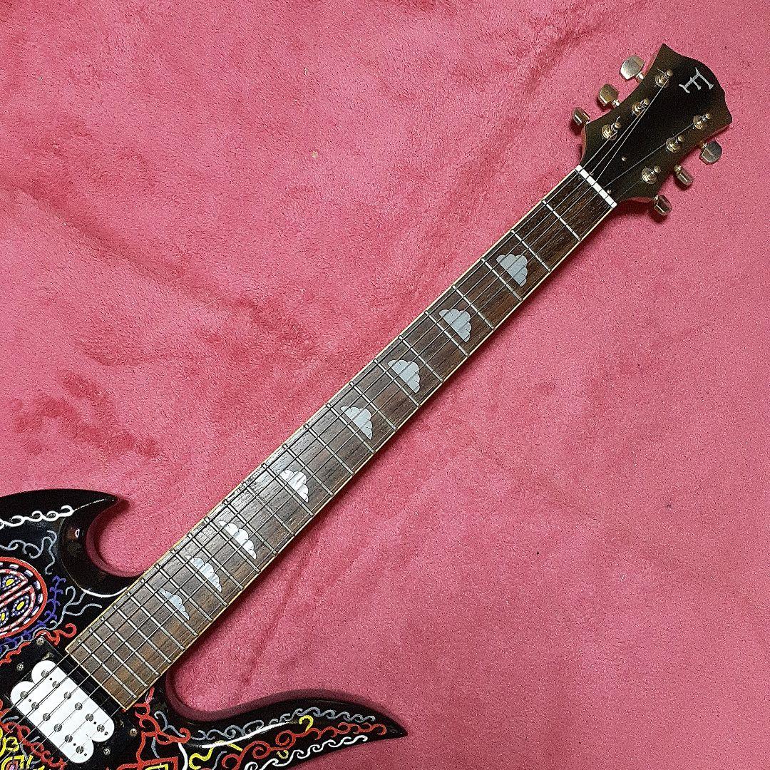 良・美・レア品】紅炎ペイント。hideモデル。モッキンバードエレキ