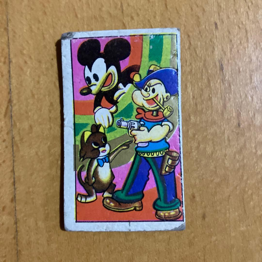 昭和レトロ☆ミッキーマウス & ポパイ ☆メンコ☆ヴィンテージカード