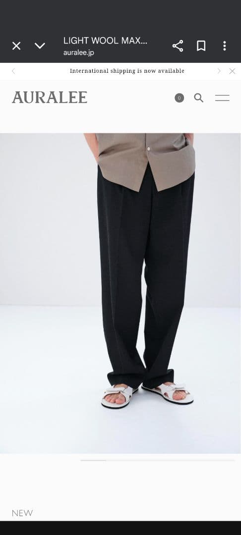 AURALEE 2026ss 2タックスラックス 2026SS〉アウトラスト 2タックスラックス(1 DARK GREY): : メンズ