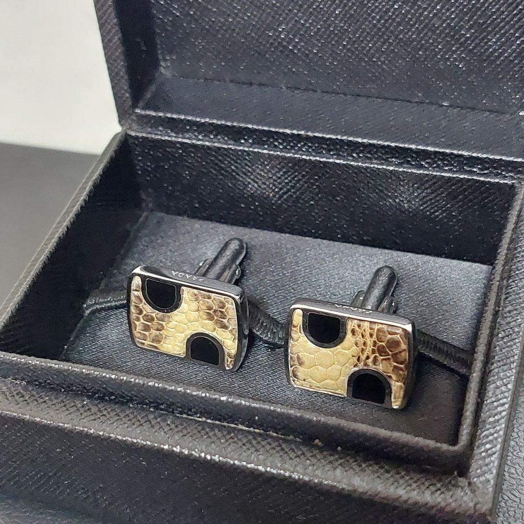 PRADA プラダ カフリンクス カフス 蛇 925刻印 - メルカリ