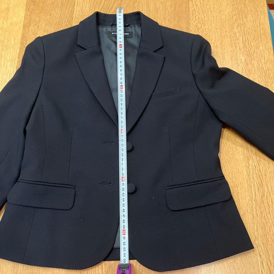 ポンポネットジュニア M150 ウール100% 卒業式スーツ カーディガン付き