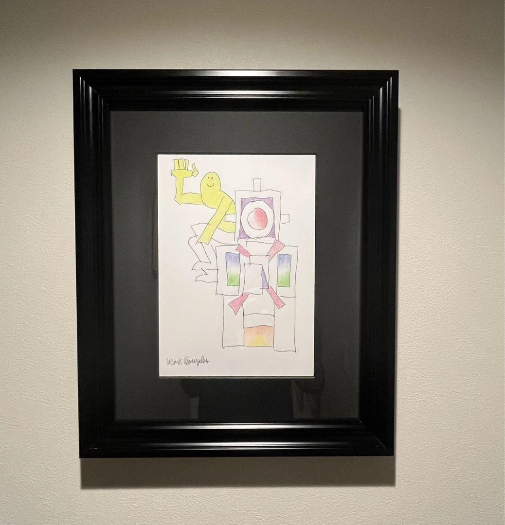mark gonzales マークゴンザレス 原画 アート額入 直筆サイン入