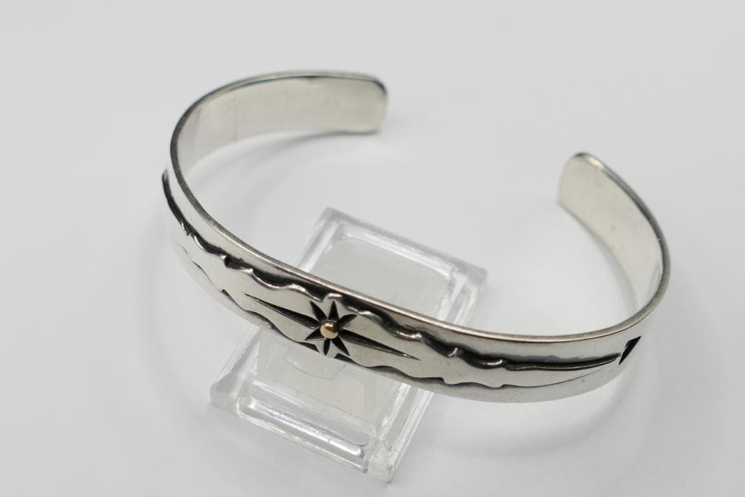 k18 BIG HAND SUN サン 太陽神 シルバーバングル ビッグハンド