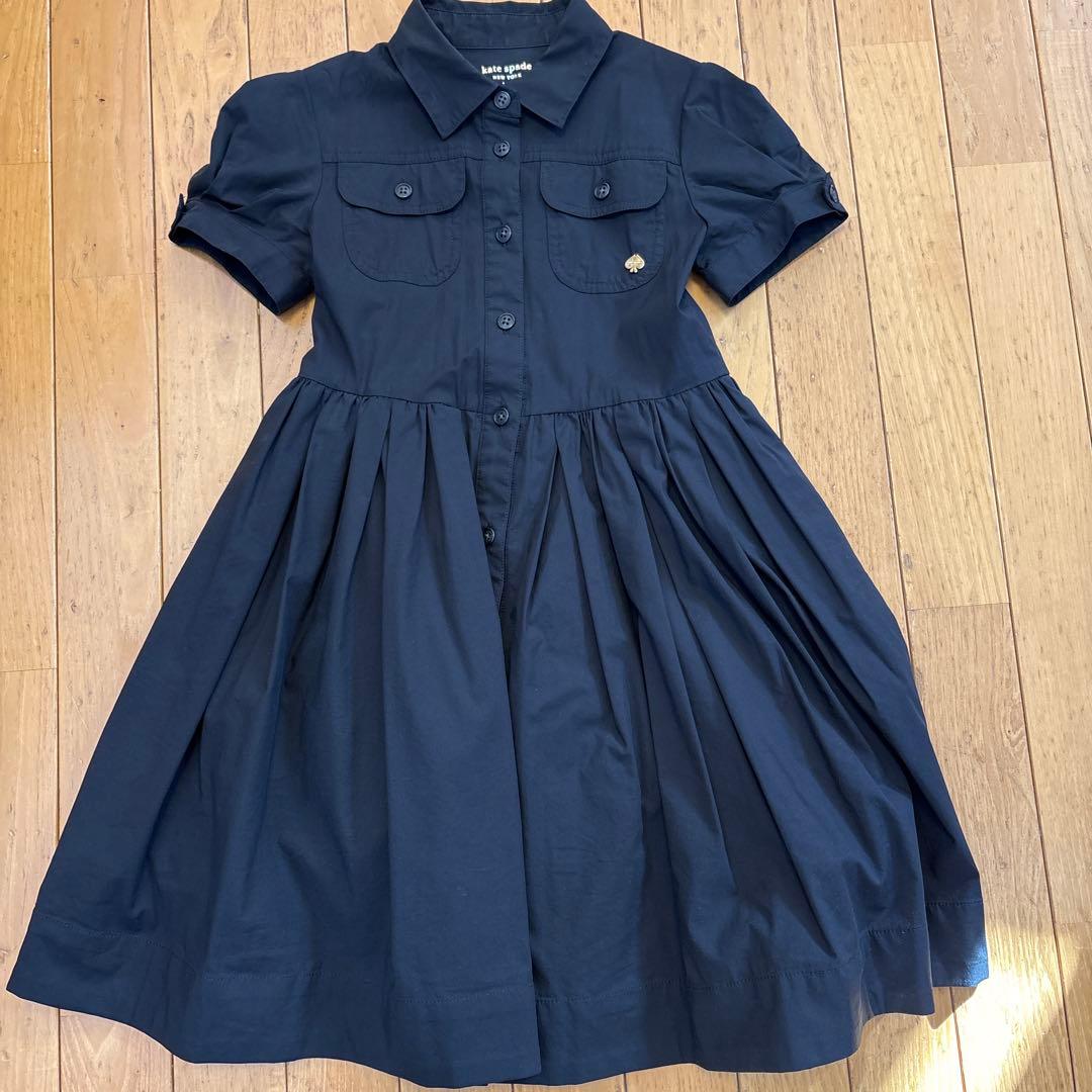 kate spade ネイビー 半袖ワンピース 140 - メルカリ