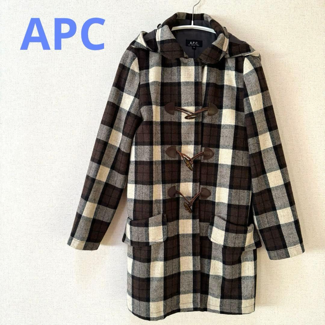 レアデザイン！ APC レディース チェックダッフルコート アウター S