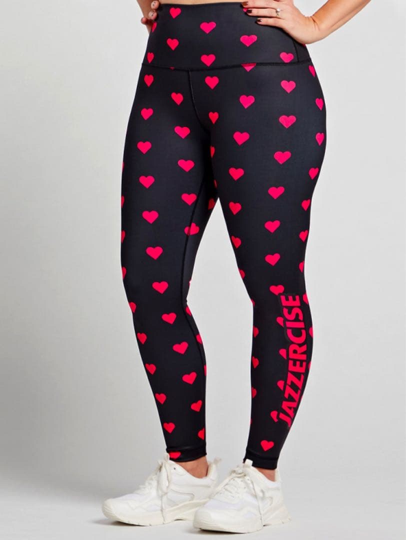 ジャザサイズ JAZZERCISE ハート柄レギンス　Mサイズ Jazzercise ハート柄レギンス - メルカリ