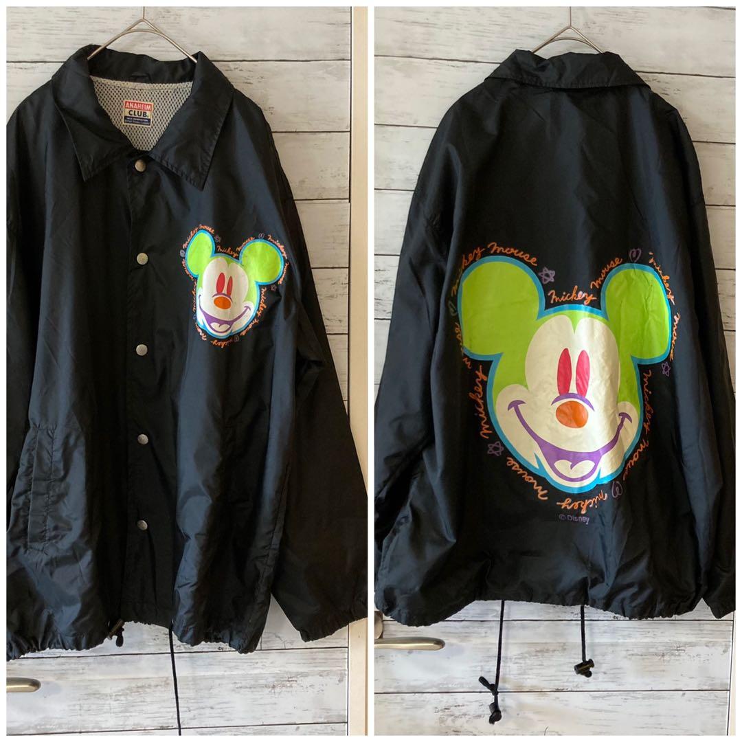 アナハイムクラブDisneyディズニーミッキーナイロンコーチジャケット