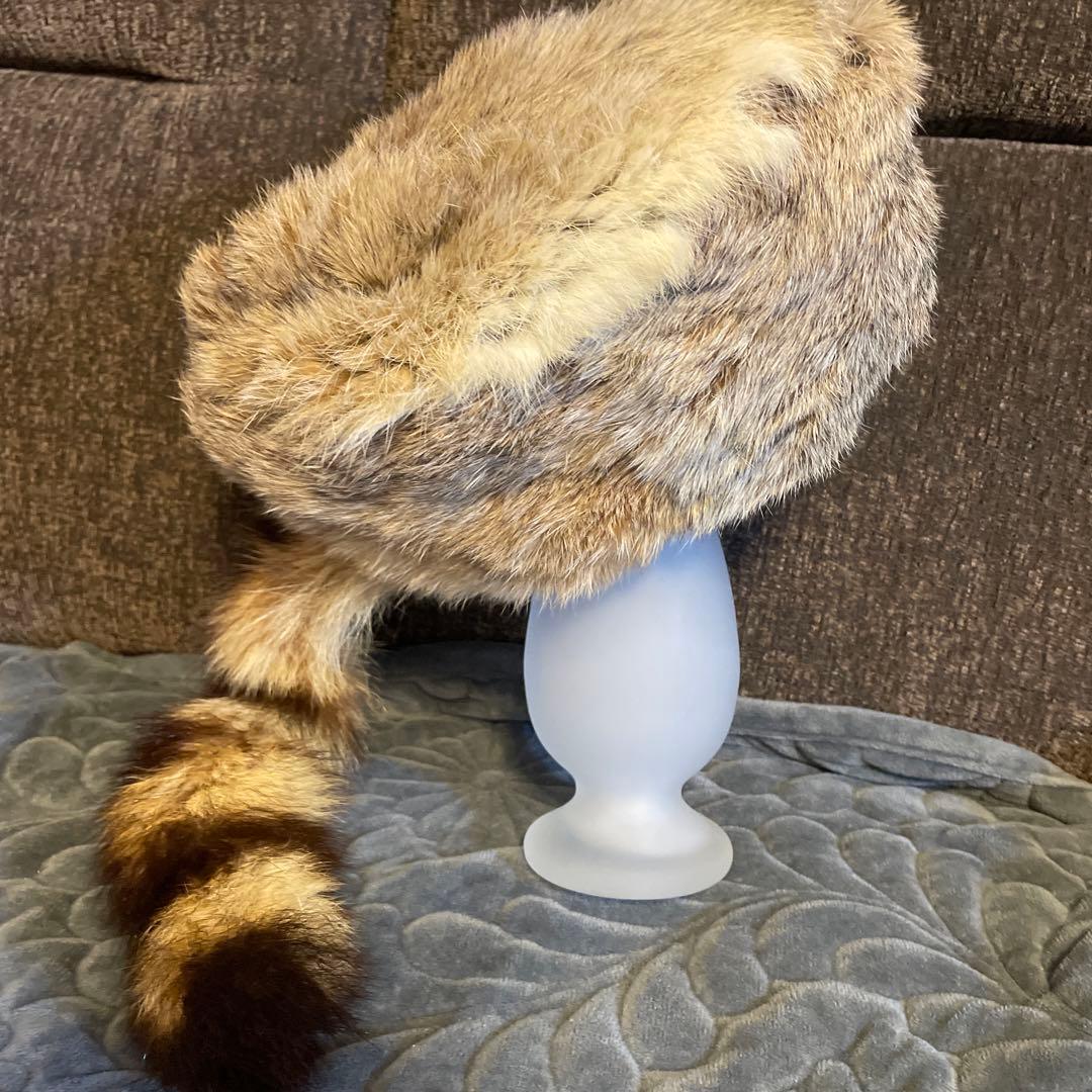 ラビット ラクーンテール カナダ製 毛皮帽子 - メルカリ