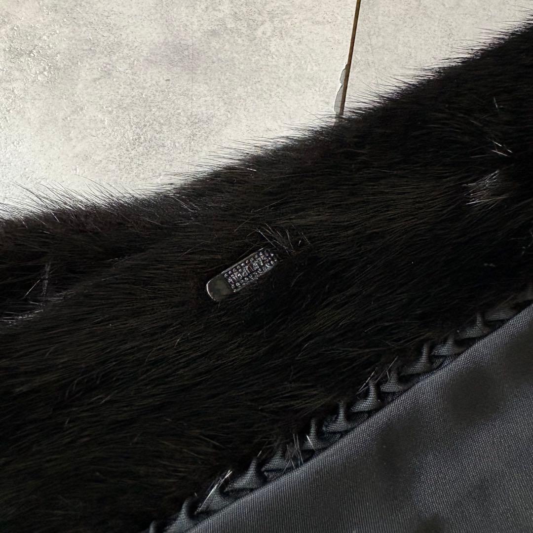 極美品❣️】毛皮 総丈114 高級ミンク 銀SAGA ミンクコート ブラック