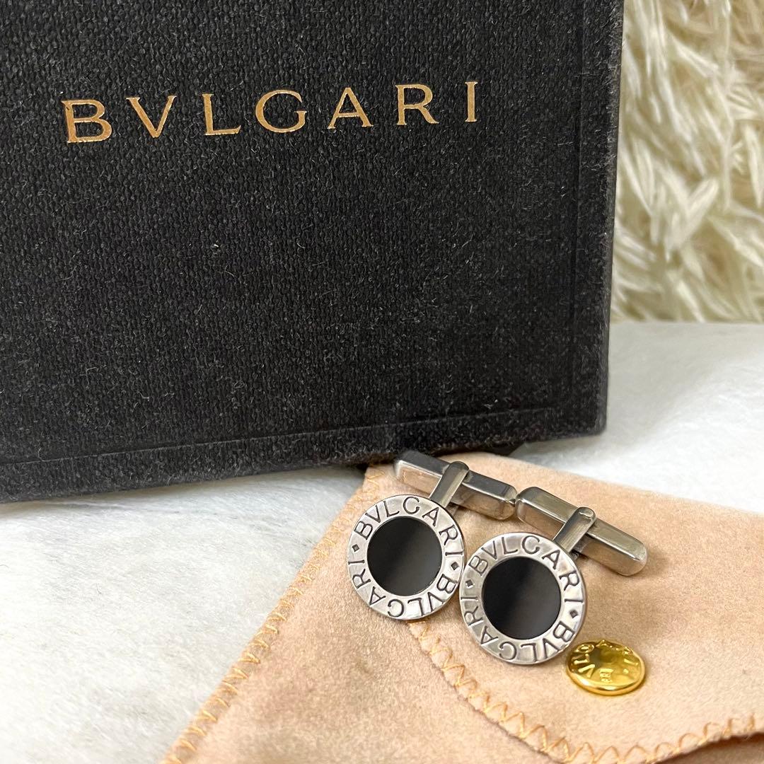 ブルガリ　カフス　ブランドロゴ　Ag925　シルバー　ブラック　メンズ　箱付き ブルガリ カフス ブランドロゴ Ag925 シルバー メンズ 箱付き 楽天市場