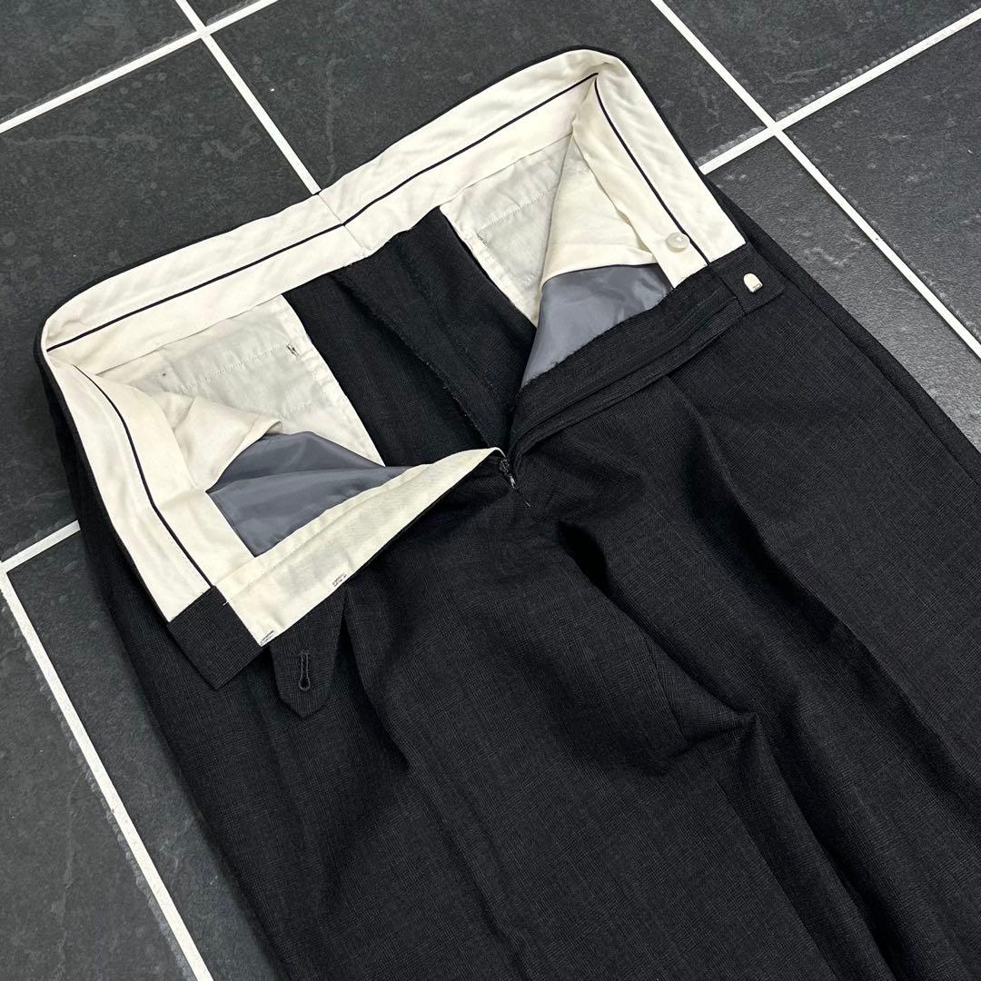 80s vintage 【ウール ツータック ワイドスラックス 極太】 - メルカリ