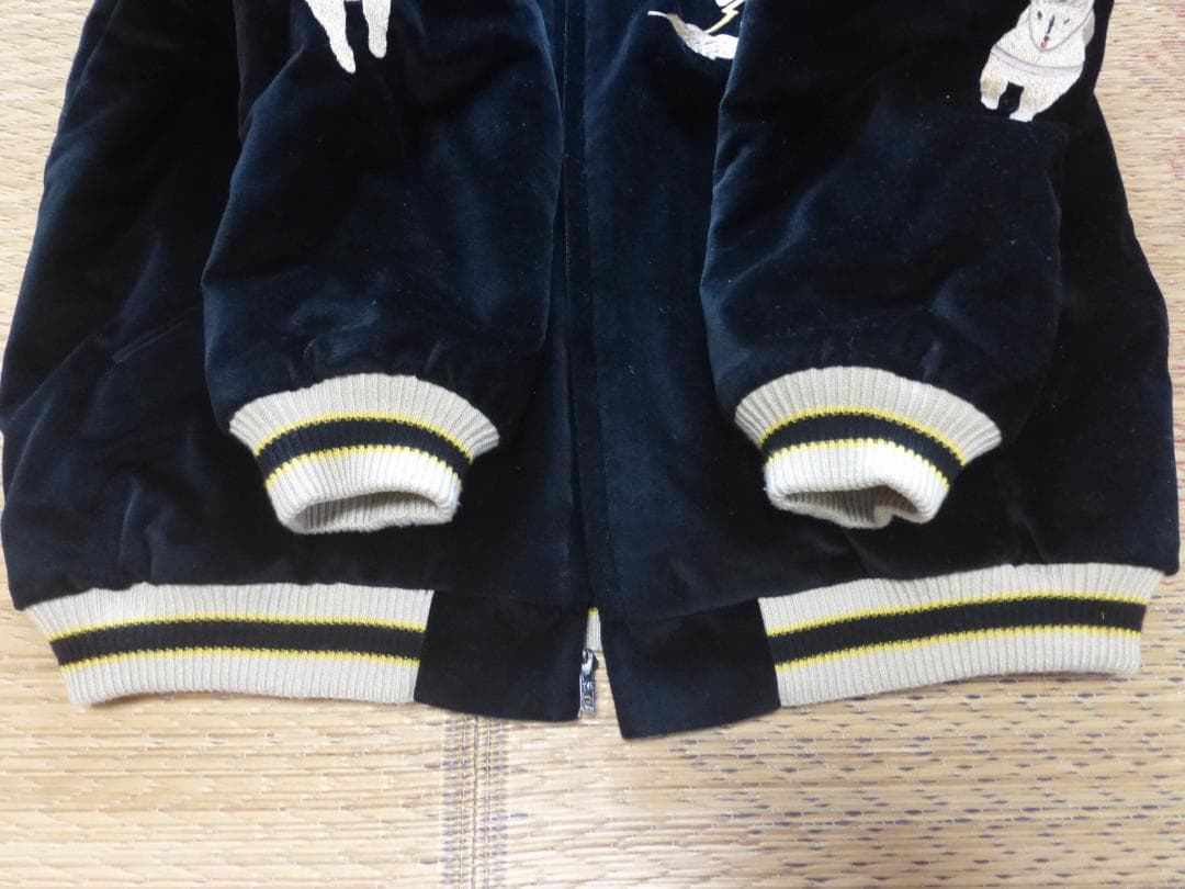 ☆テーラー東洋◆スカジャン《 ポーラーベア × アラスカマップ 》別珍XL☆