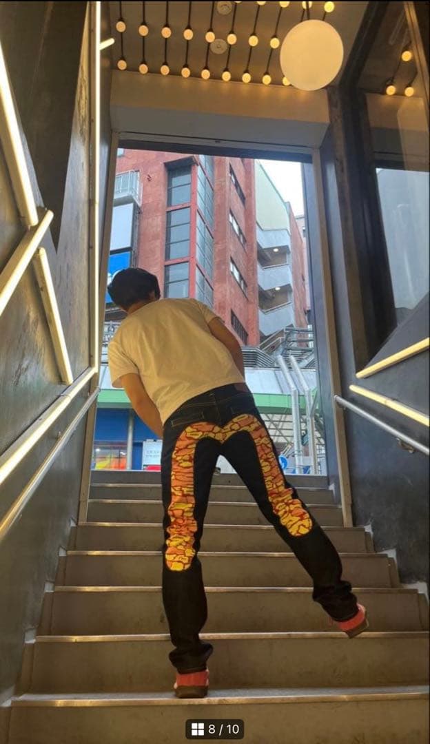 EVISU 迷彩柄カモメデニム EVISU (エヴィス) No.2 2001 カモメ 石垣迷彩ポケットスレーキ デニム