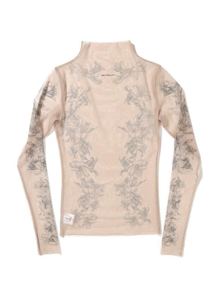 新品 MELT THE LADY Lily tattoo tops black