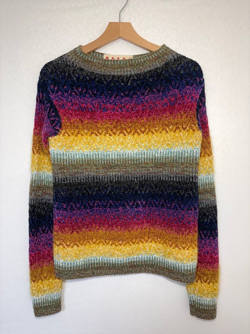 MARNI クレイジーパターンニット モヘヤセーター 22AW MARNI(マルニ) 22AW Viscose Wool Knit Maltiモヘヤクレイジーパターン