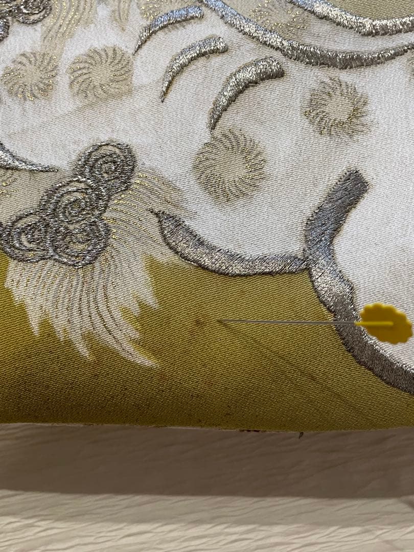 古布リメイクがま口バッグ 留袖 唐獅子 刺繍 - メルカリ