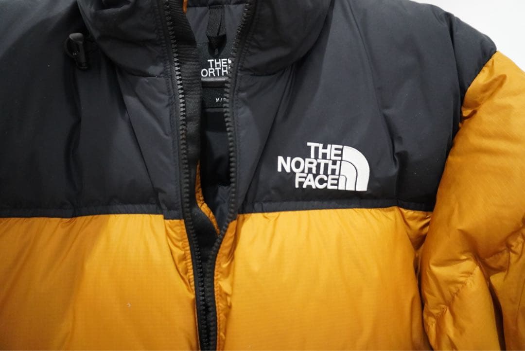 THE NORTH FACE ダウンジャケット 黒/オレンジ - メルカリ