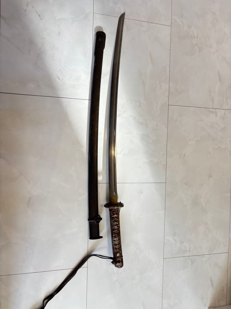 希少 日本軍 陸軍 軍刀 木鞘 革巻き 日本刀 激レア 模造刀 儀礼刀 年代