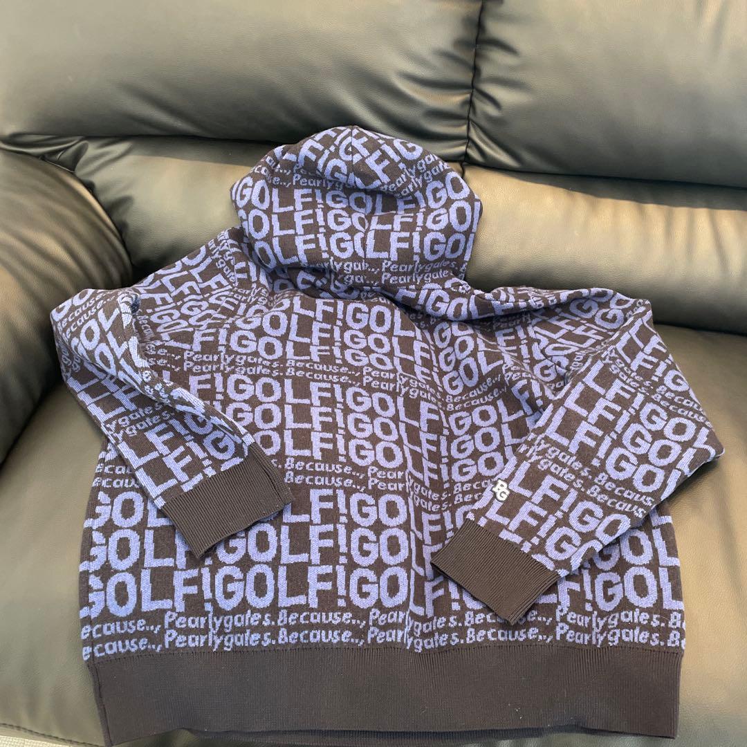 PEARLY GATES カシミヤブレンド ジャガード ニットパーカー サイズ6