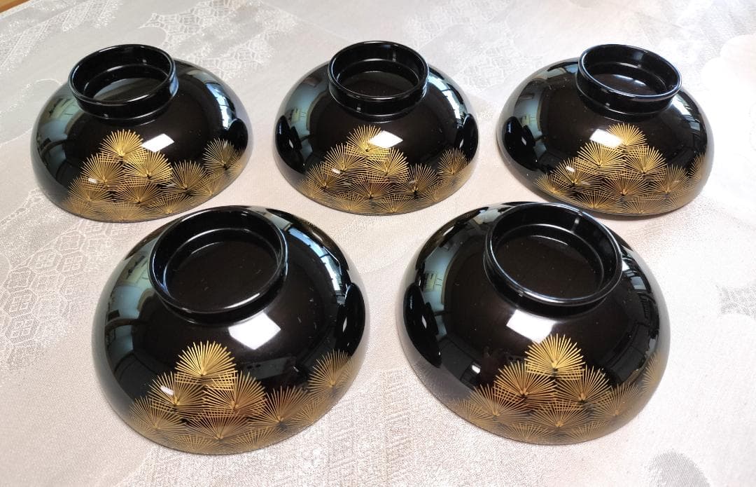 輪島塗 寿松 沈金 5客 蓋付き お吸物椀 共箱 懐石膳 茶道具 - メルカリ