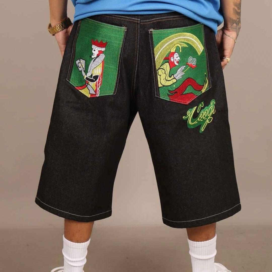 レア】Coogi ワイドデニム 刺繍 ショートパンツ - メルカリ