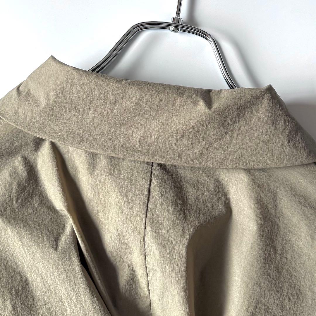 24SS】kolor カラー クリスピーナイロン ステンカラーコート ベージュ