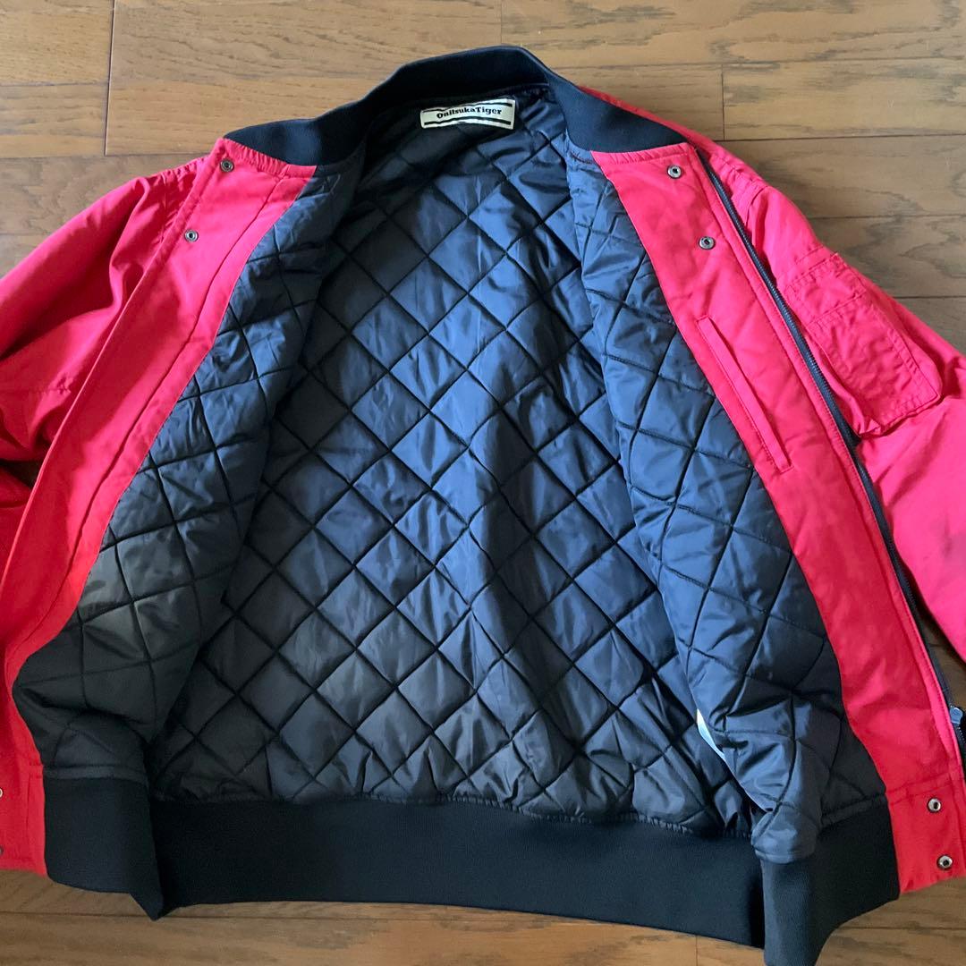 Onitsuka Tiger 赤 ブルゾン 虎ロゴ MA-1タイプの通販はau PAY