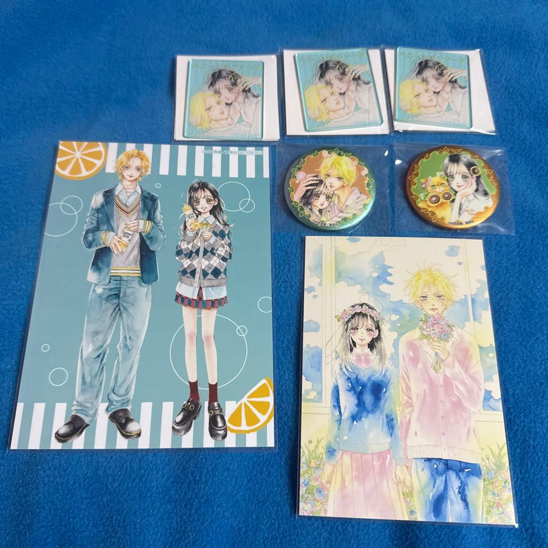 りぼんカフェ ハニーレモンソーダ 缶バッジ アクリルステッカー ポスカ