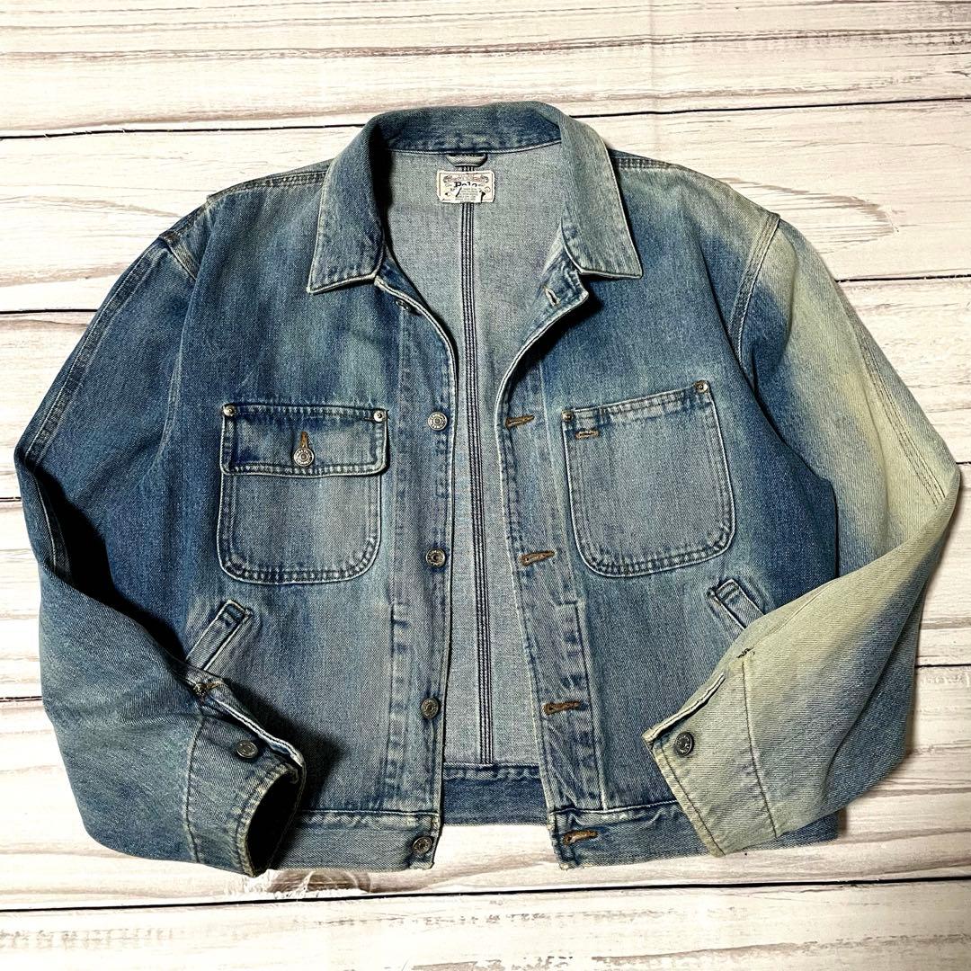 80sUSA製Polo Ralph Laurenデニムジャケット 短丈良フェード - メルカリ