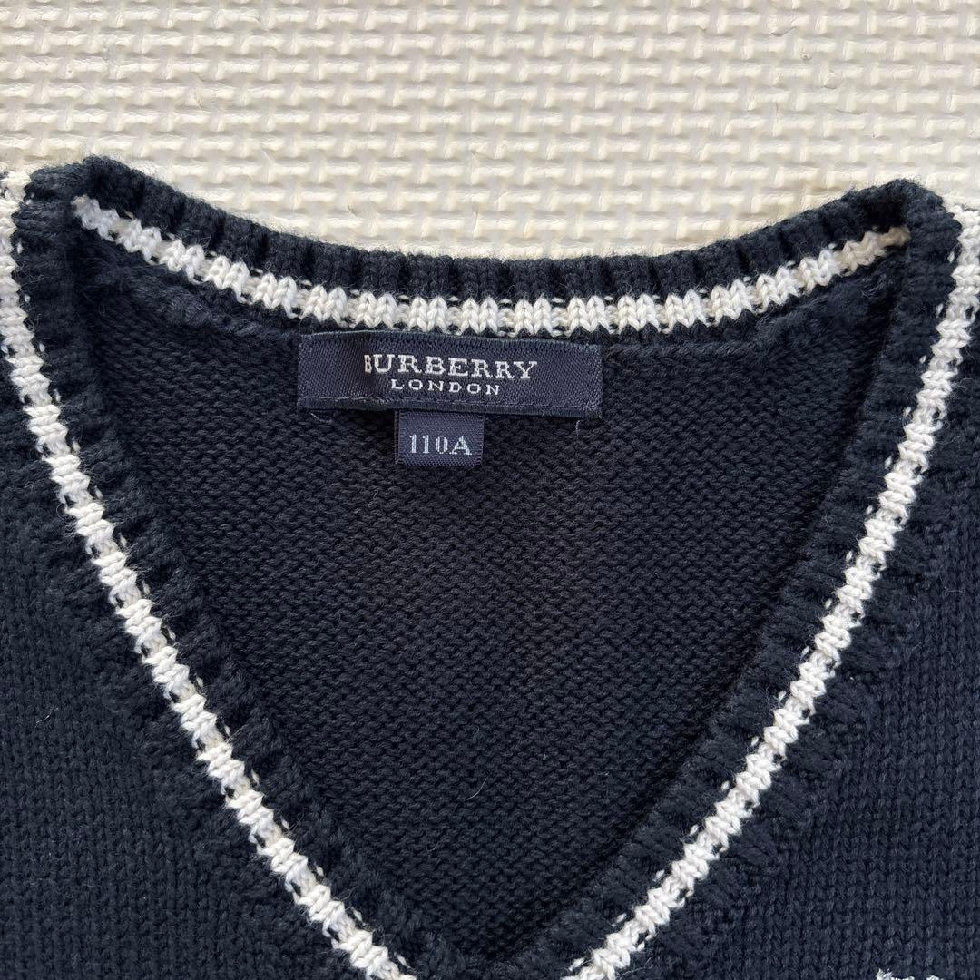 BURBERRY LONDON ベスト 110A 紺色 - メルカリ