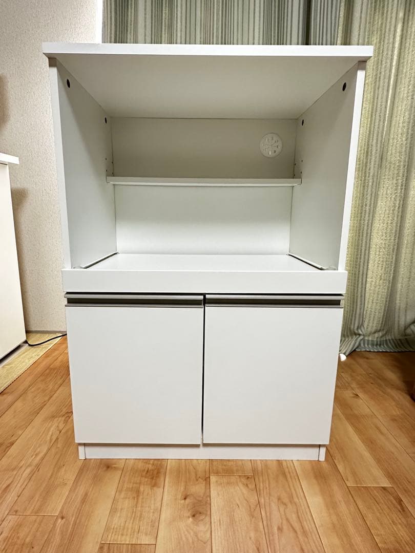 mmホワイト 引き出し式レンジボード 楽天市場】キッチンカウンター レンジ台 食器棚 完成品 おしゃれ
