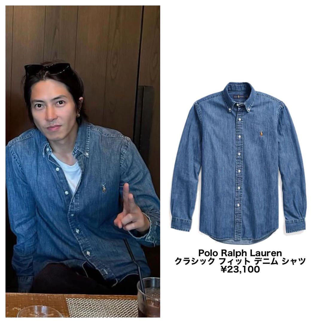 新品同様】山P着用 ラルフローレン デニムシャツ クラシックフィット M