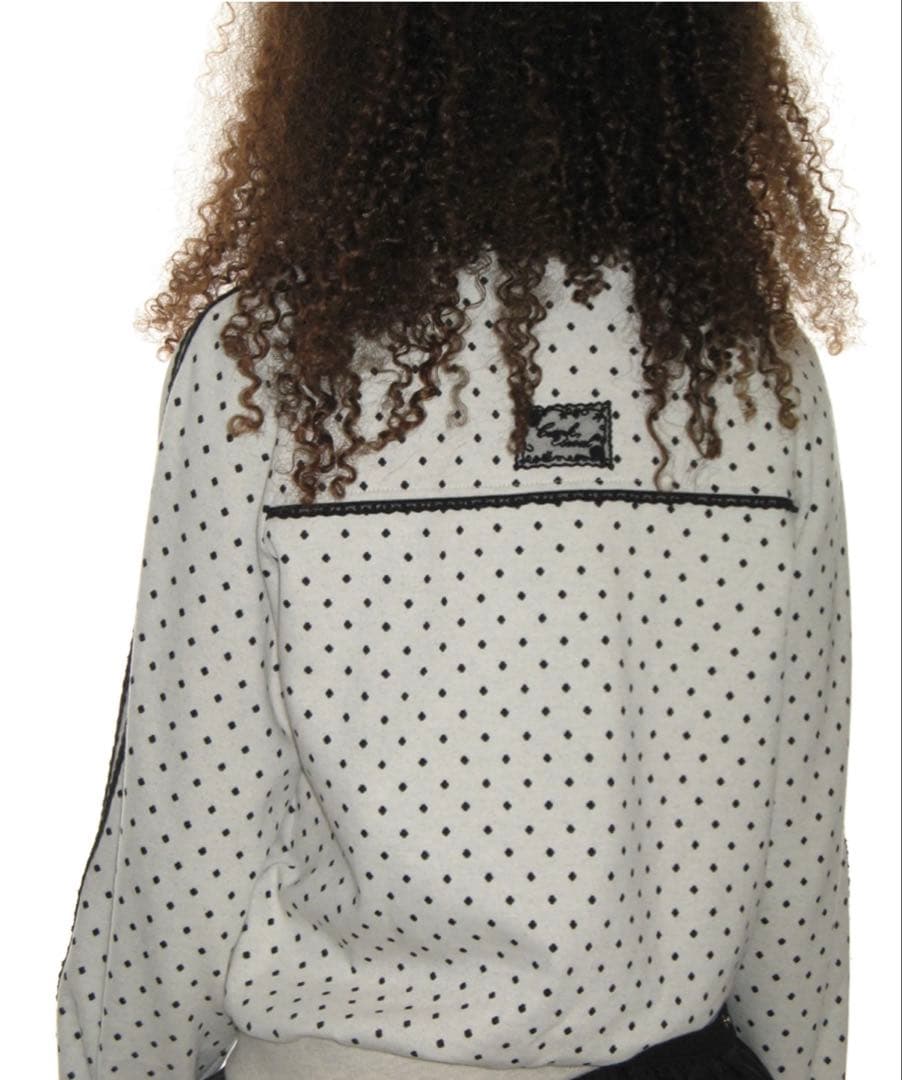 crank(クランク)ローズドットトラックジャケット_オートミール