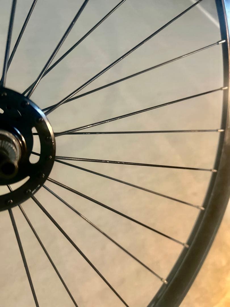 初期Leader735純正ホイール前輪】重量1.14kg美品ピスト/フリー用