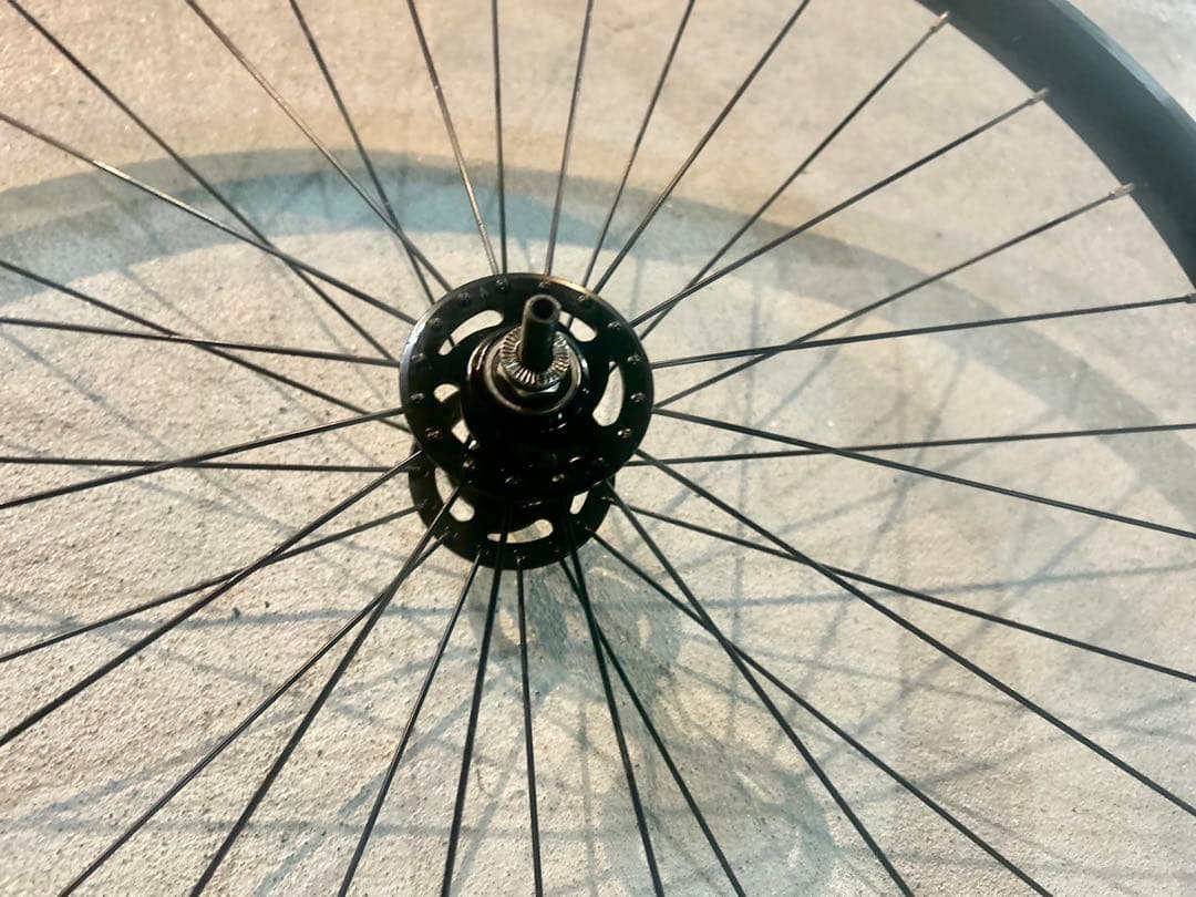 初期Leader735純正ホイール前輪】重量1.14kg美品ピスト/フリー用