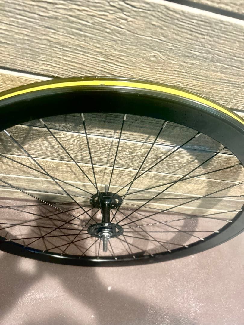 初期Leader735純正ホイール前輪】重量1.14kg美品ピスト/フリー用