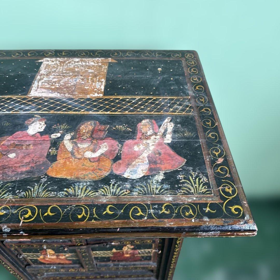 k*u様 ☆インド 手描き装飾の木製タンス キャビネット 家具