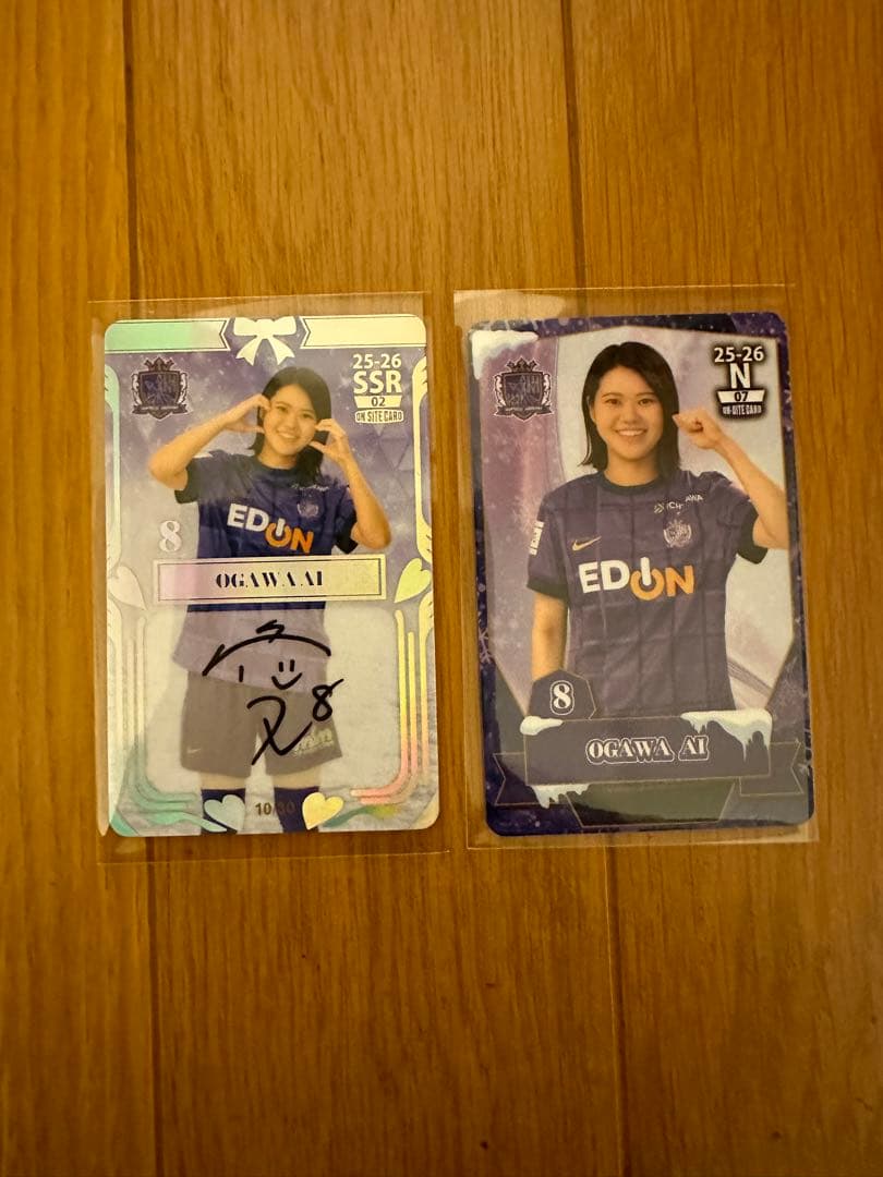 SSR 小川 愛 直筆サインカード オンサイト サンフレッチェ広島レジーナ