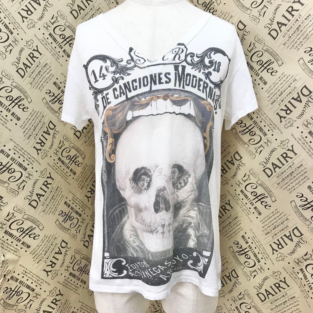 SHARE SPIRIT スカルプリント Tシャツ 半袖 カットソー S3357 - メルカリ