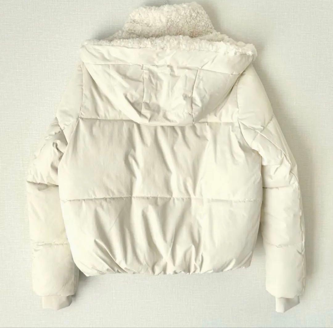 ZARA フェイクシープスキンフード付き撥水ウィンドブレーカー