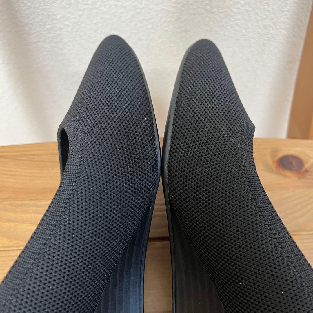 VIVAIA パンプス ウェッジソール ブラック メッシュ ニット ヒール 39