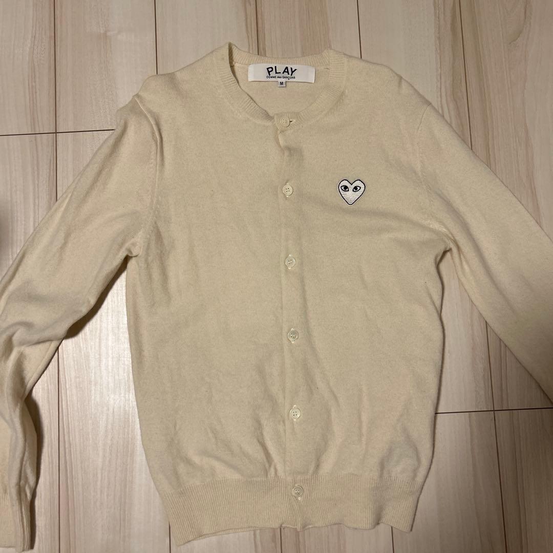 PLAY COMME des GARÇONS カーディガン M オフホワイト - メルカリ