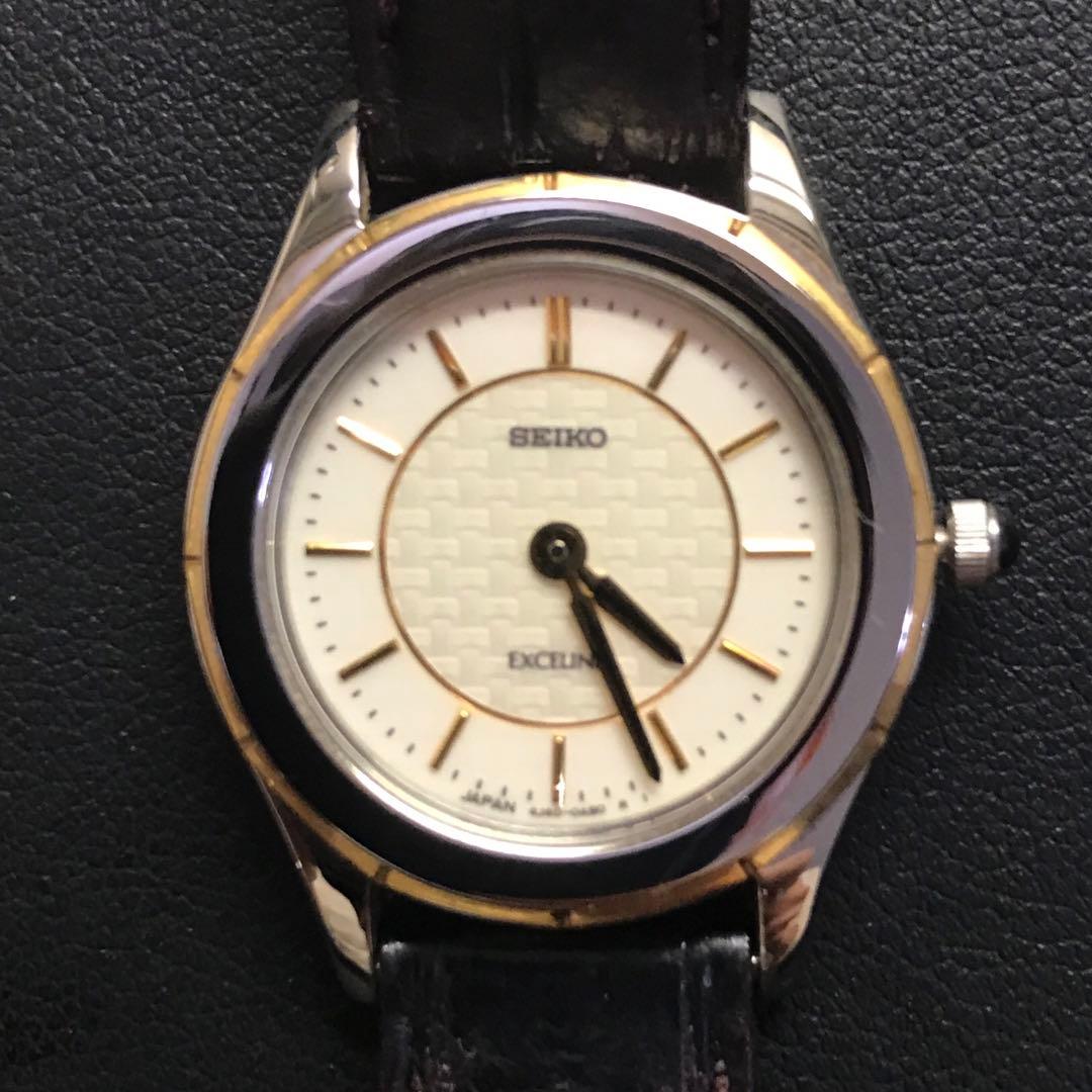 ヴィンテージ希少品・美品】SEIKO EXCELINE クォーツ腕時計 日本製