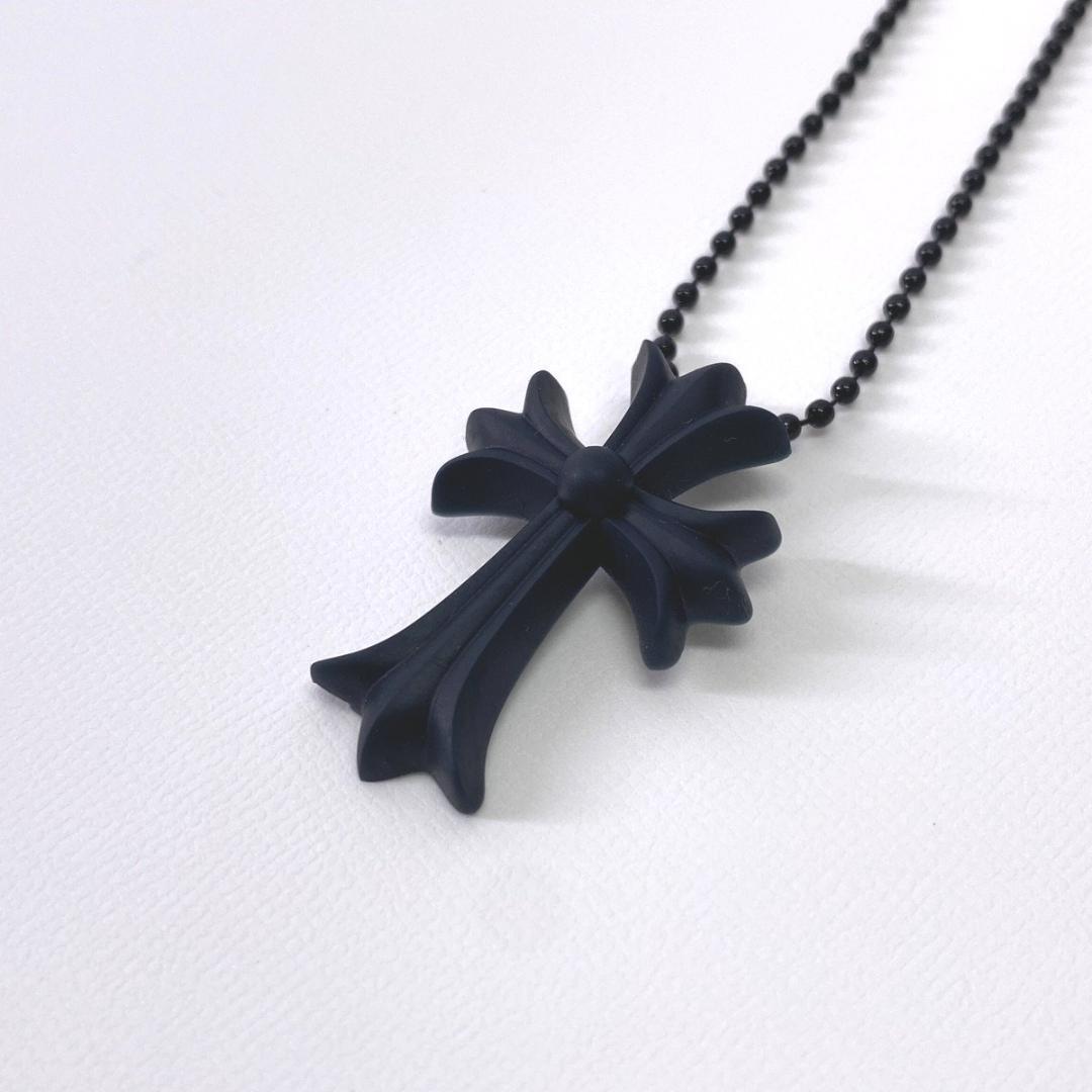 クロムハーツ ラバー CHクロス ネックレス ブラック 黒 - メルカリ