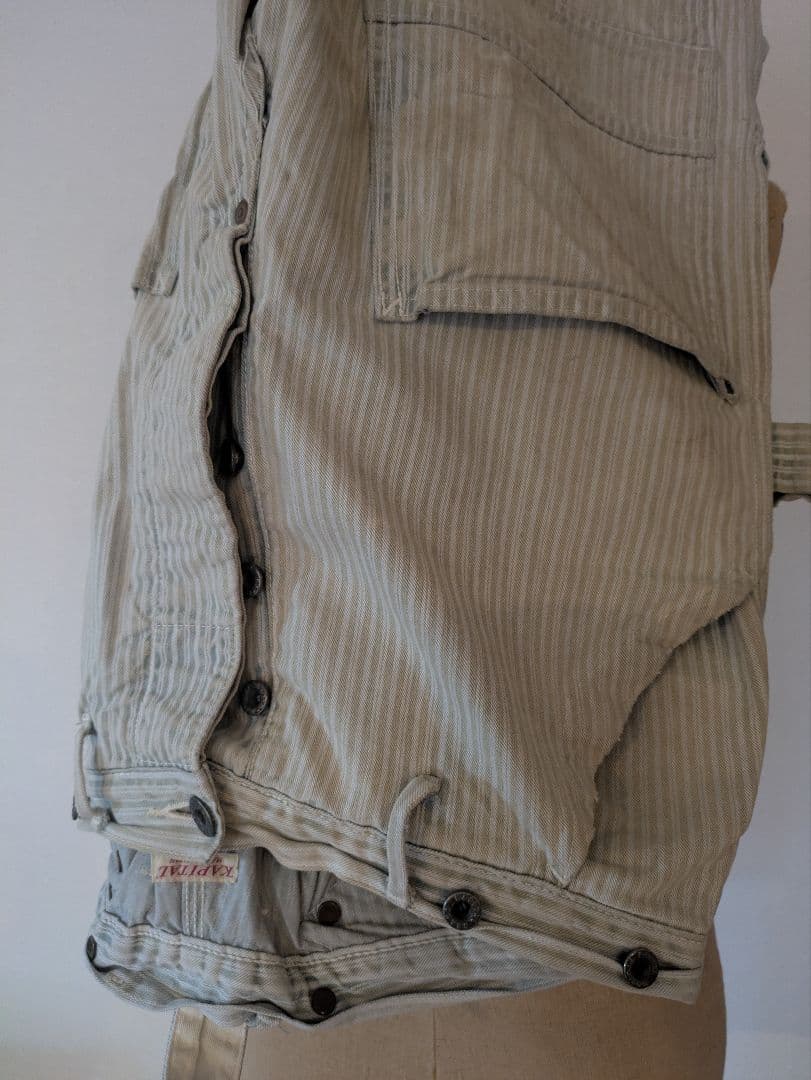 キャピタル KAPITAL ダブルニー ヒッコリー ランバーパンツ - メルカリ