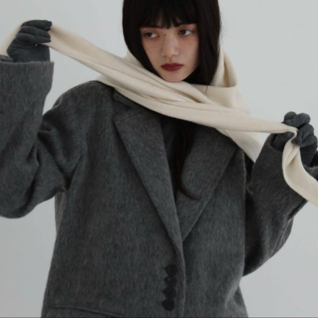 aere シャギージャケットコート グレー 38 - メルカリ